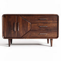 Aantal lades en deuren kast van walnoot hout 120 x 50 x 70cm