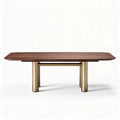 Houten tafel met metalen poten 160 x 80 x 75cm voor woonkamergebruik