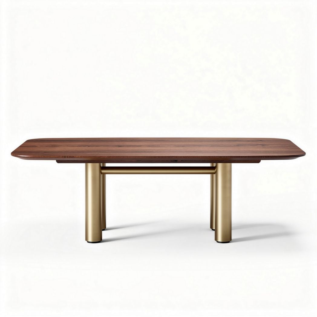 Houten tafel met metalen poten 160 x 80 x 75cm voor woonkamergebruik