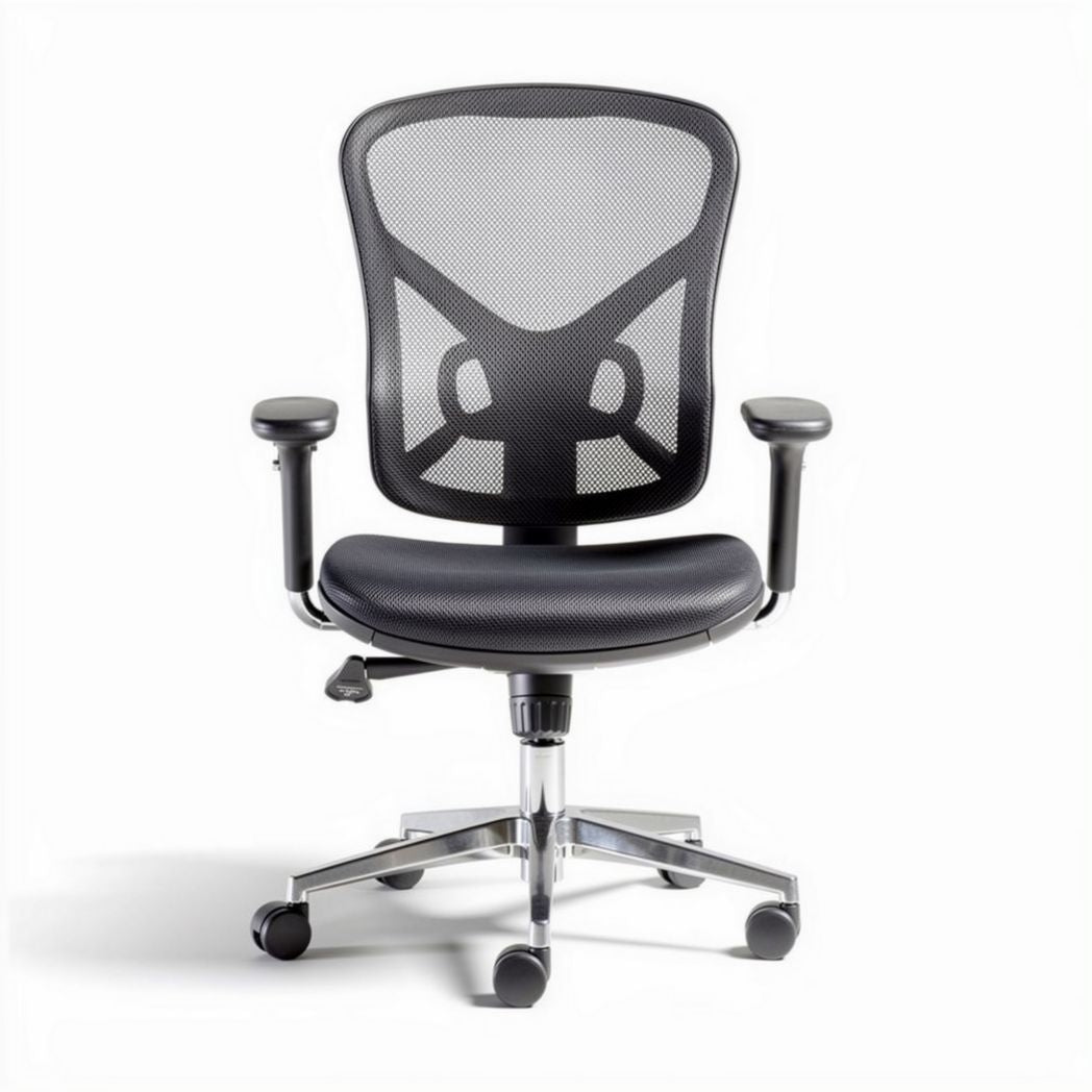 Ergonomische bureaustoel met mesh rugleuning en zwart zitvlak 45 x 60 x 90cm